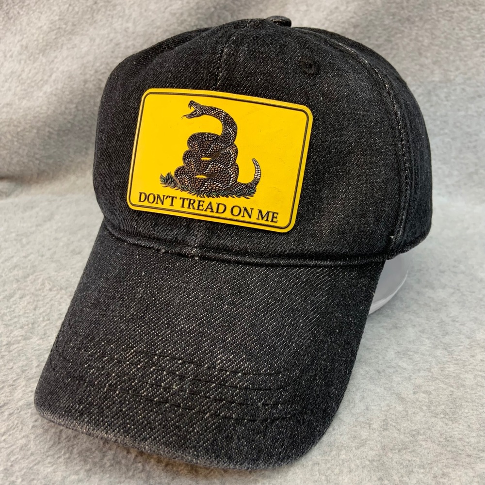 Don't Tread On Me Gadsden Flag Mens Black Old Navy Denim Baseball Hat OSFA